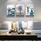 3 Piece Framed Canvas Art Prints Ready to Hang Inspirational Abstract Blue Pictures Home Decorations